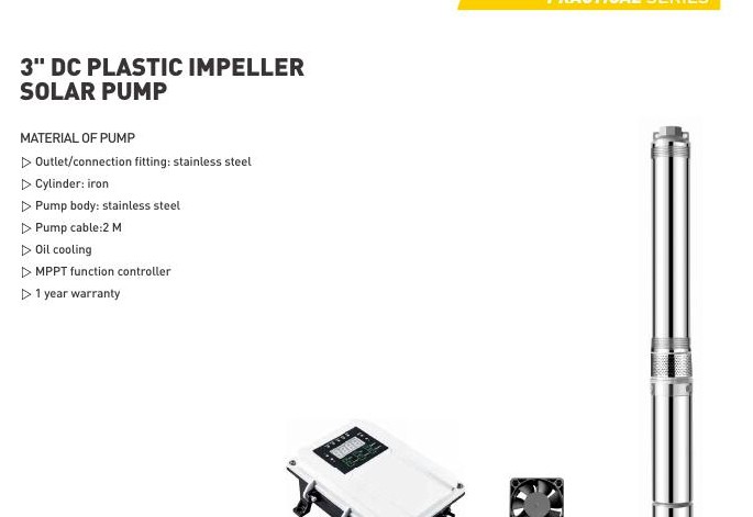 3" DC Plastic Impeller Solar Pumps