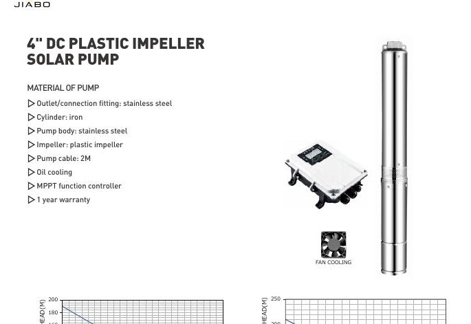 4" DC Plastic Impeller Solar Pumps
